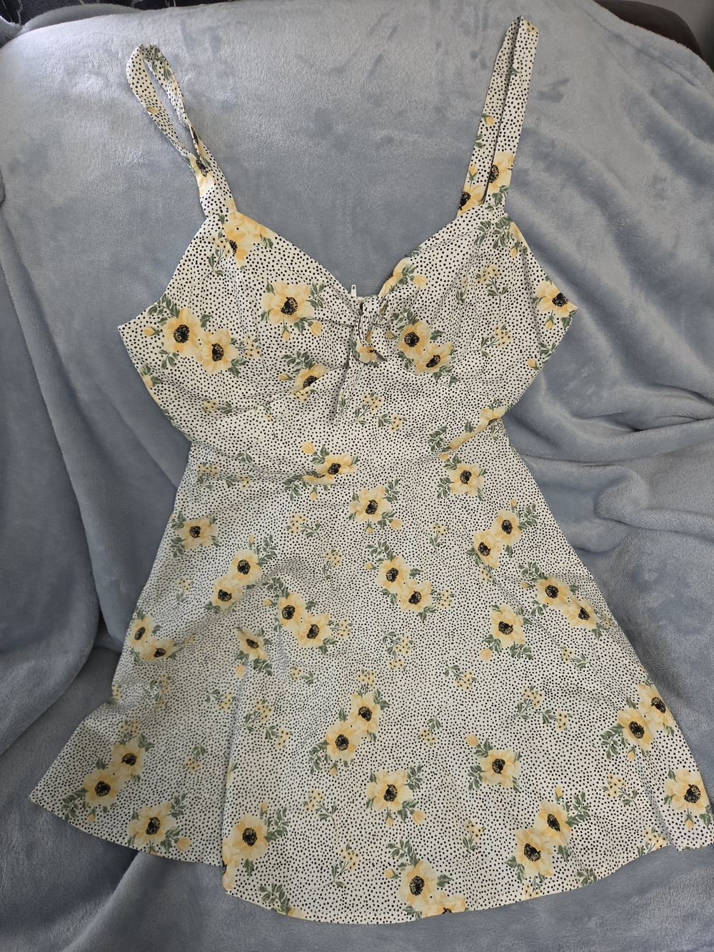 Speechless Yellow Floral Mini Dress with Spaghetti Straps
